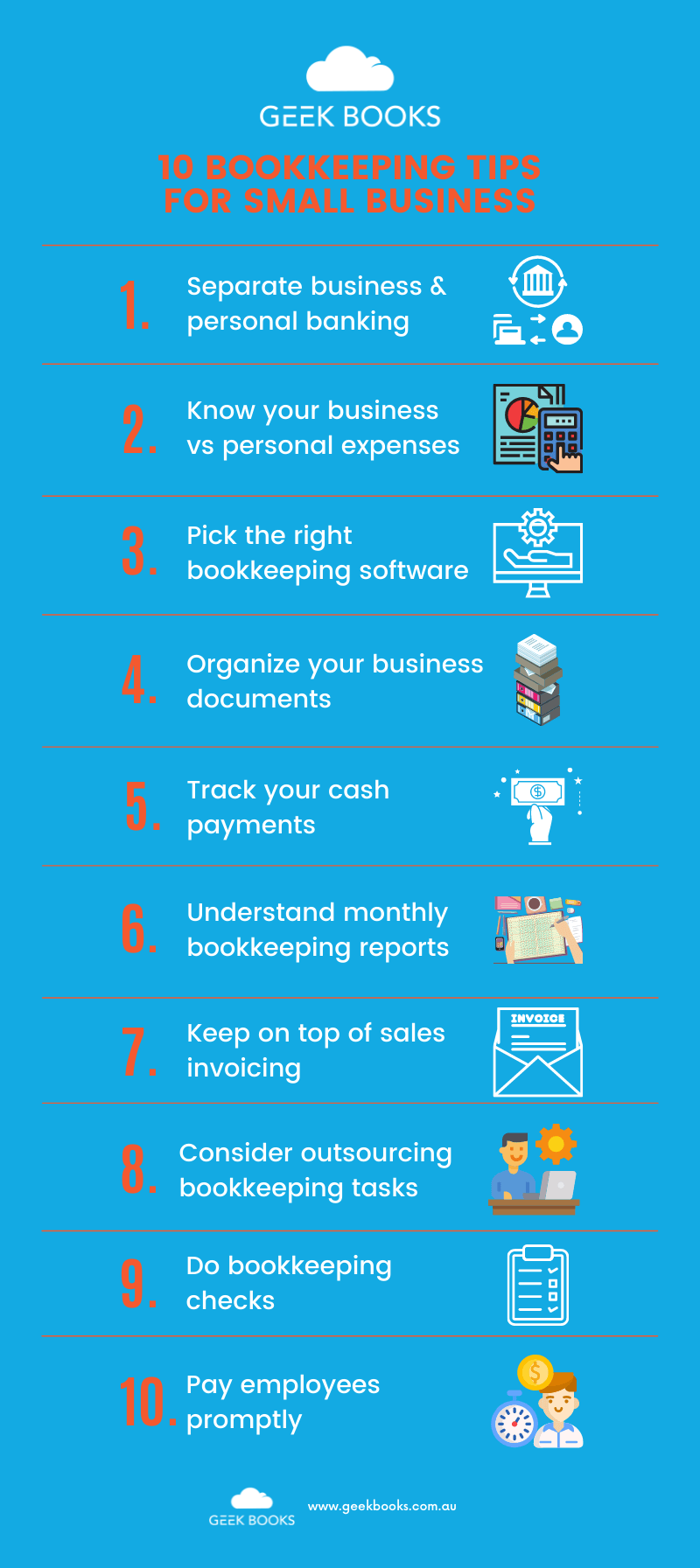 Bookkeeping Tips Infographic